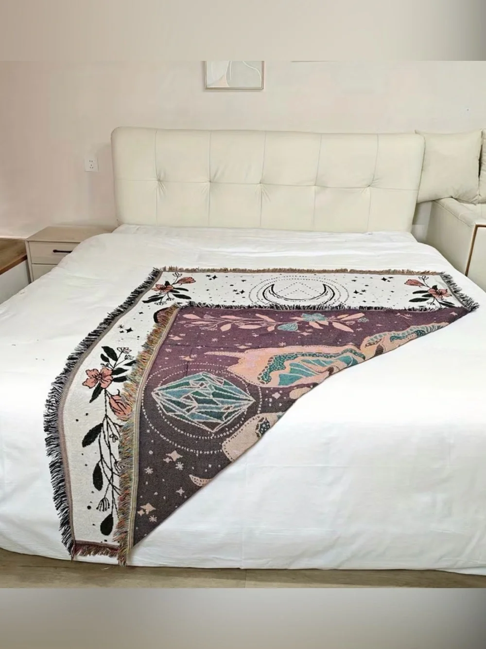 NWT Celestial Butterfly Woven Throw Blanket Reversible 51x63 Boho Gothic Witchy